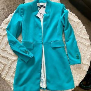 Zara Long Blazer New With Tags